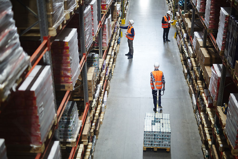 Busy Warehouse Personnel During Peak Season